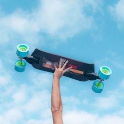 Loaded Fathom Longboard skateboard , Blue 85mm 77a Caguama Wheels