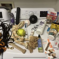 Dog / puppy Kit! Leash Toys Stain Remover And Much More. Most Not Used, Some Gently Used 