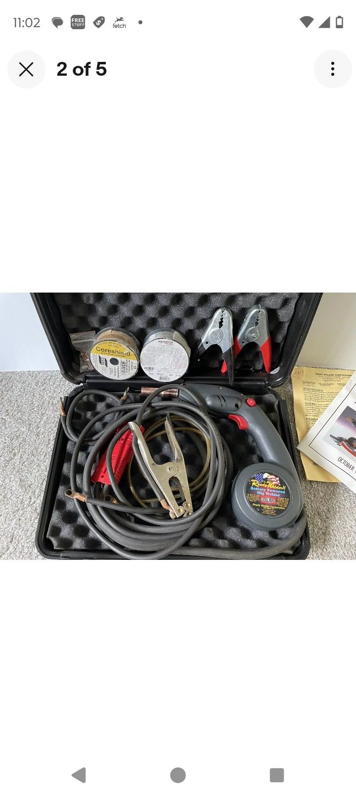 Ready Welder II Battery/DC Portable MIG Welder
The Ready Welder Il is a spool gun style portable MIG and Flux Core welder that runs on car batteries.