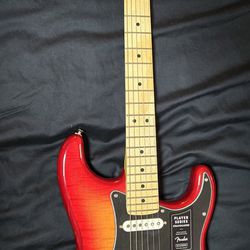 New Fender Player Stratocaster Plus Top Maple Fingerboard Electric Guitar Aged Cherry Burst