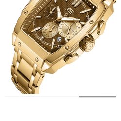 JBW Men's Echelon Diamond Gold-Plated Stainless-Steel Watch