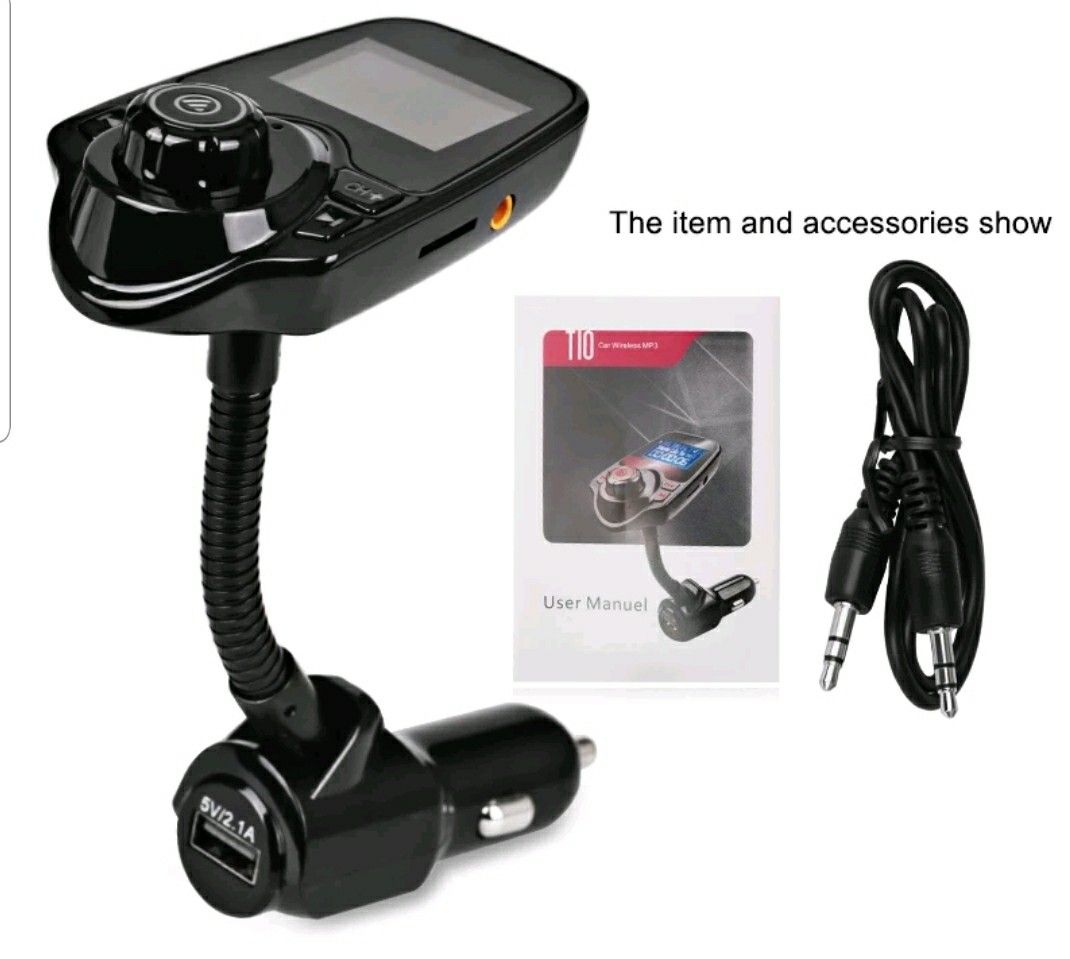 Car MP3 Audio Player Bluetooth FM Transmitter Wireless FM Modulator Car Kit HandsFree LCD Display USB Charger NEW