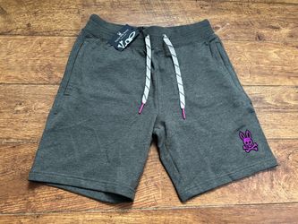 NWT Psycho Bunny Men's Limited Edition Bailey Sweat Shorts - Heather Charcoal (Size S)