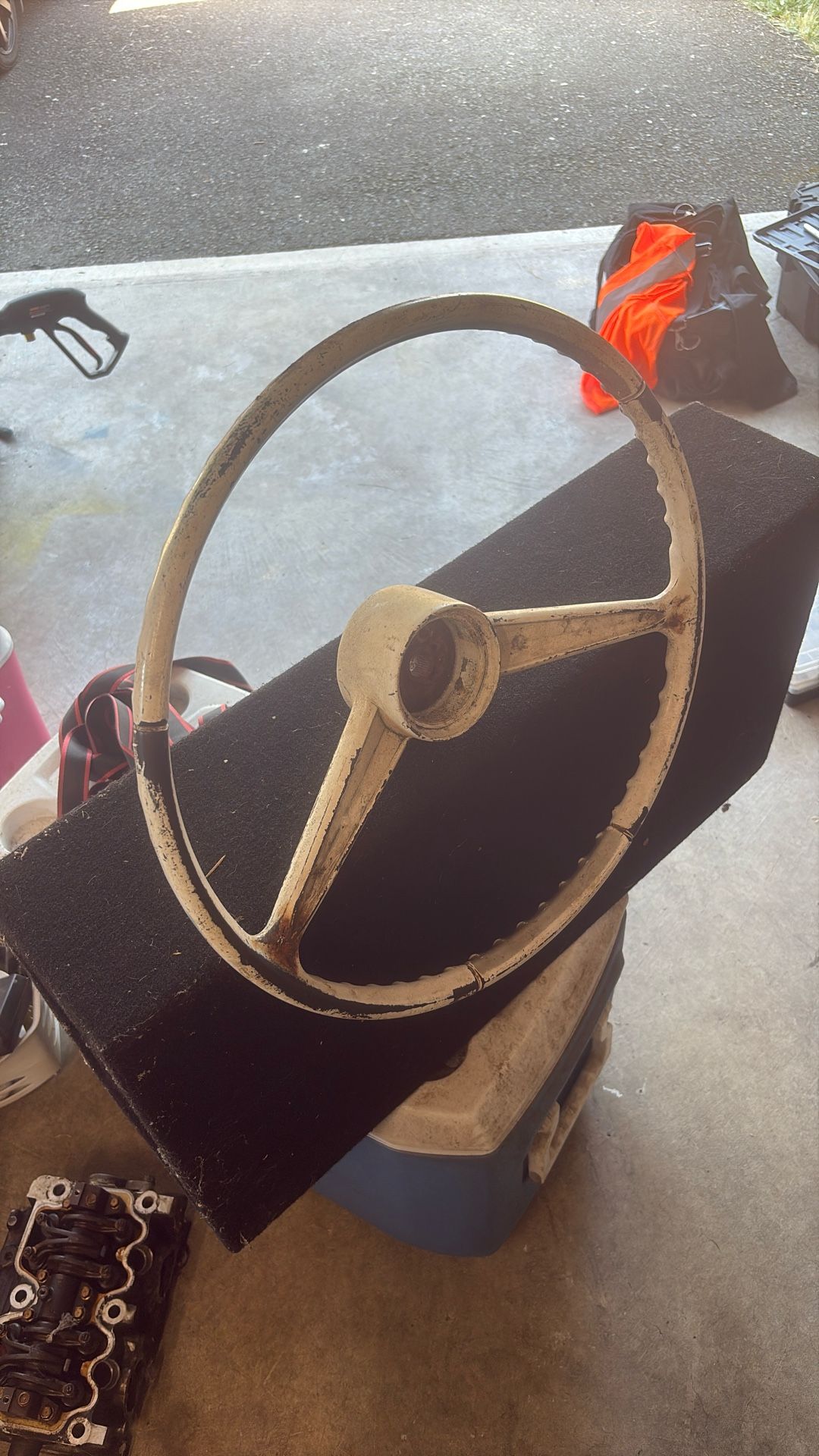 Vintage Olds Mobile Steering Wheel 