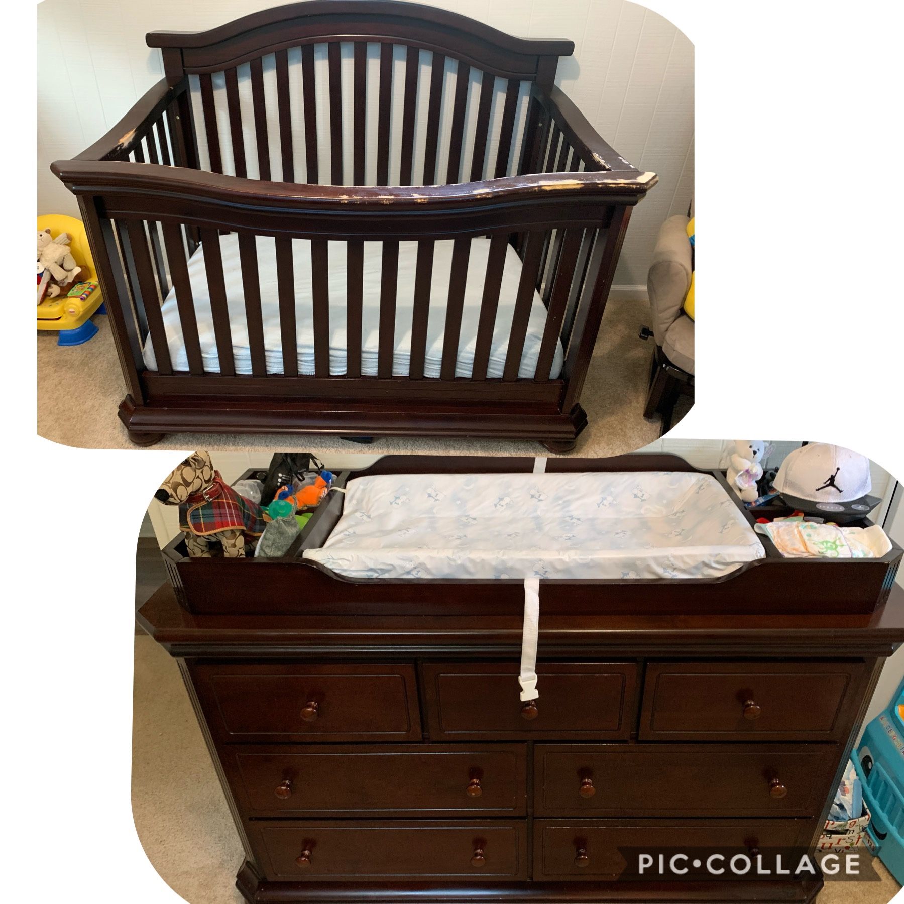 Sorelle Vista Crib Mattress Double Dresser Changing