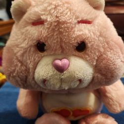 Vintage Care Bear 80s Love A Lot Plush Original 13.5"