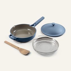 Our Place Always Pan 2.0-10.5” Nonstick, Toxin-Free Ceramic Cookware | Patented 10-in-1 Aluminum Frying & Sauté Pan | Safe for Oven, Indu