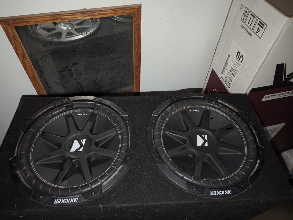 Sub Box Only! Box For Dual 12in Subs, Blown Kicker Subs.