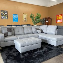 STORE CLOSING SALE – Sectional with Ottoman ONLY $499!