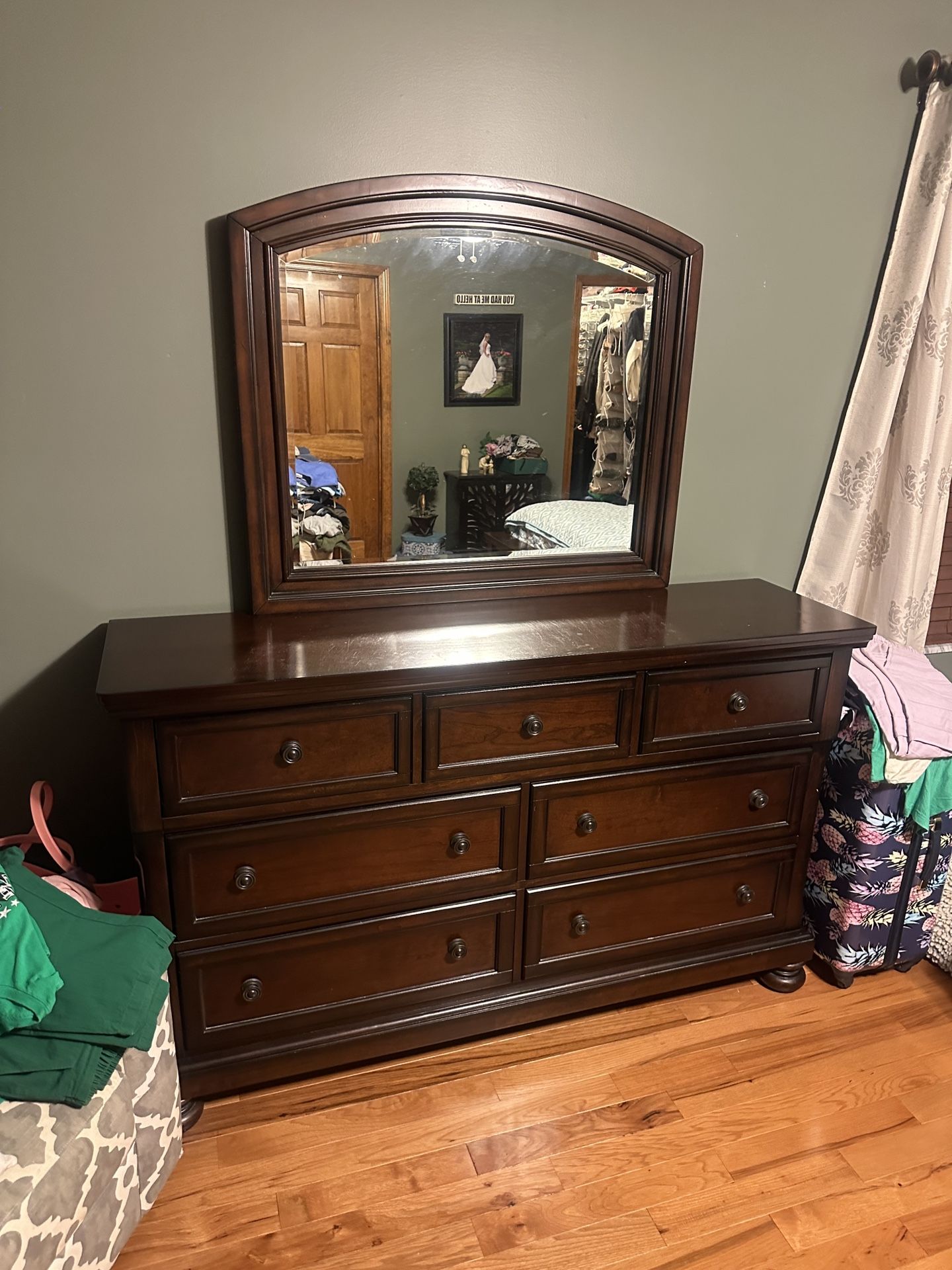 Bedroom Dresser with Mirror