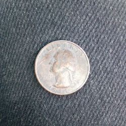 1989 Silver Copper Tone Quarter 