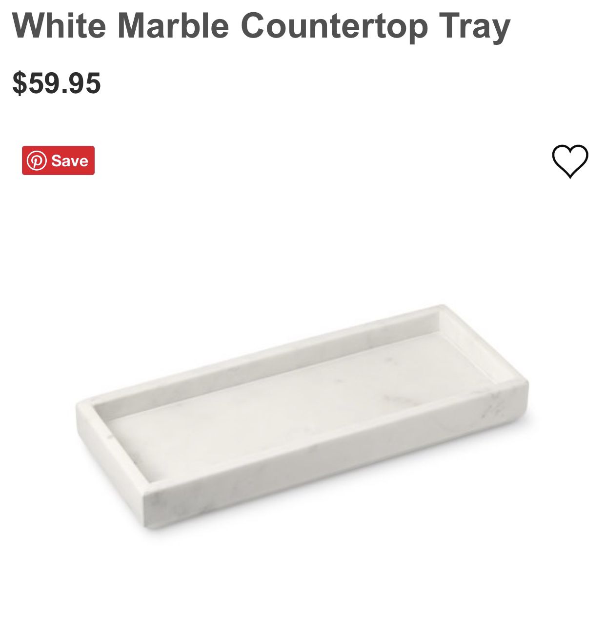 NEW, IN BOX WILLIAM SONOMA MARBLE COUNTER TOP TRAY!