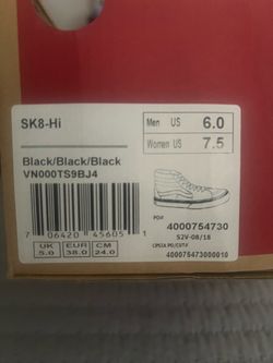 Vans SK8-Hi size 7.5 women