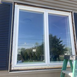 White Vinyl Casement Window  56w X 52t