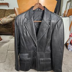 Preston And York Black Lambskin Jacket. Size S