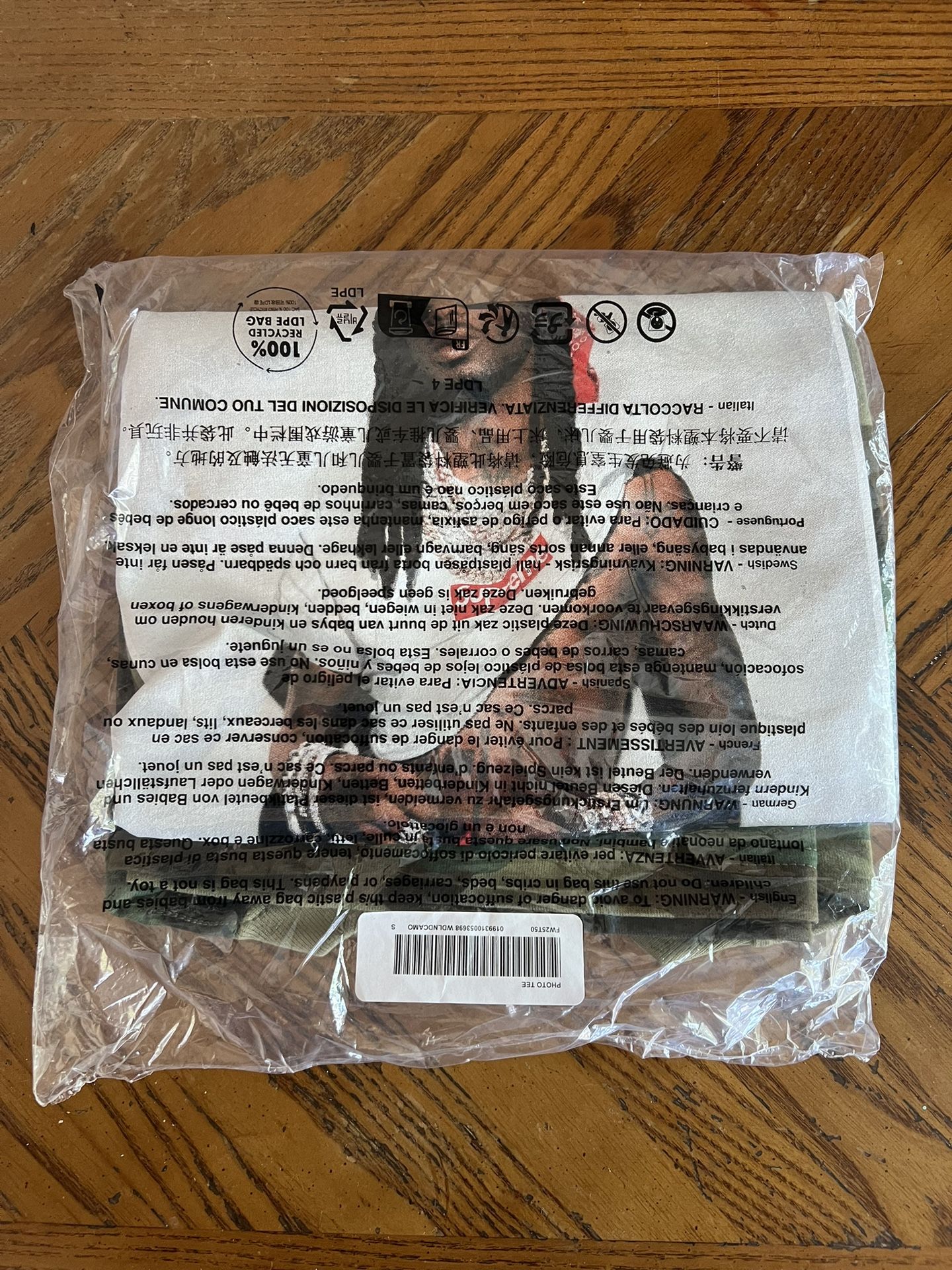 Supreme Playboi Carti Tee Woodland Camo Size Small