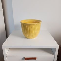 Sunny Yellow Textured Ceramic Planter / Pot