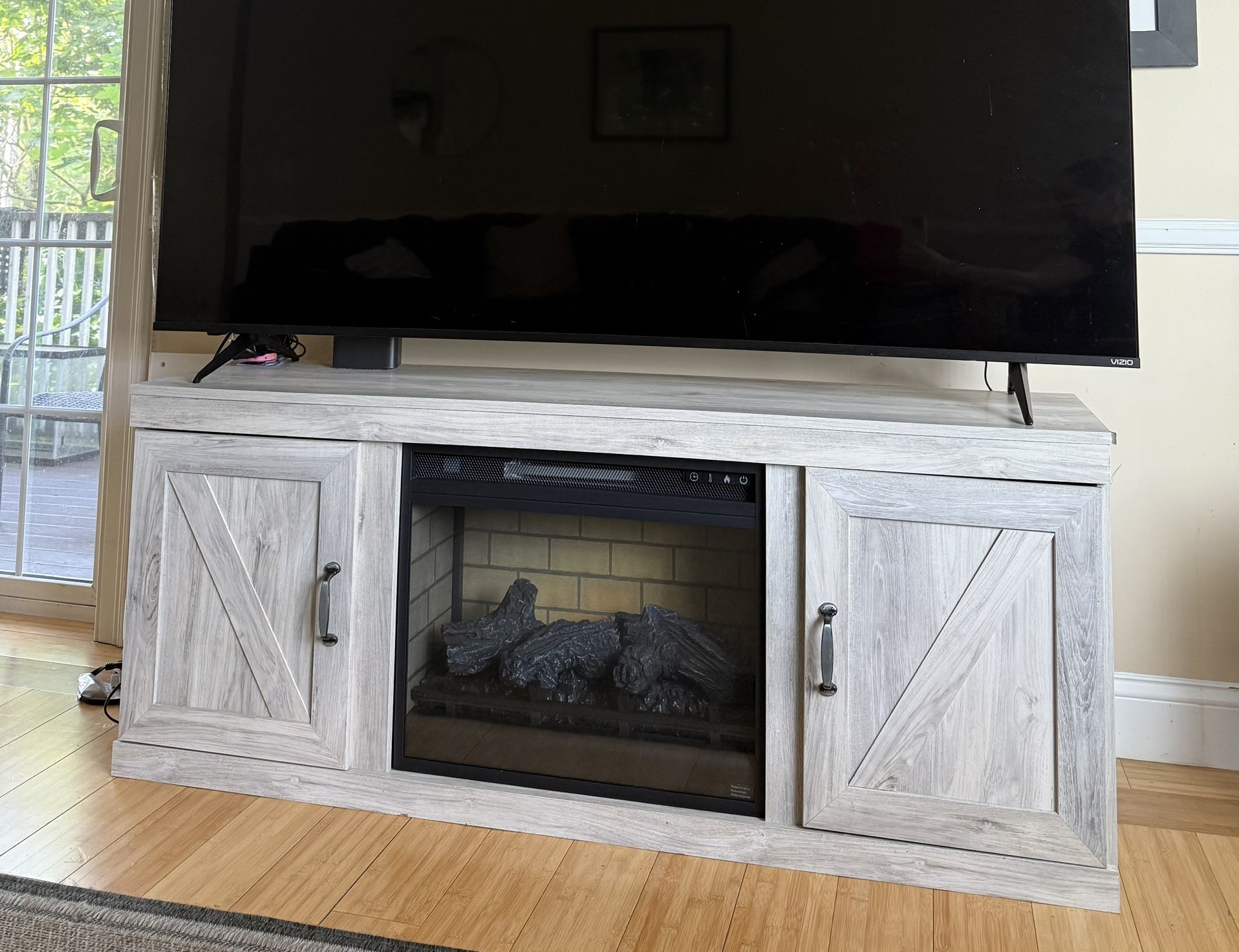 Electric fireplace TV stand