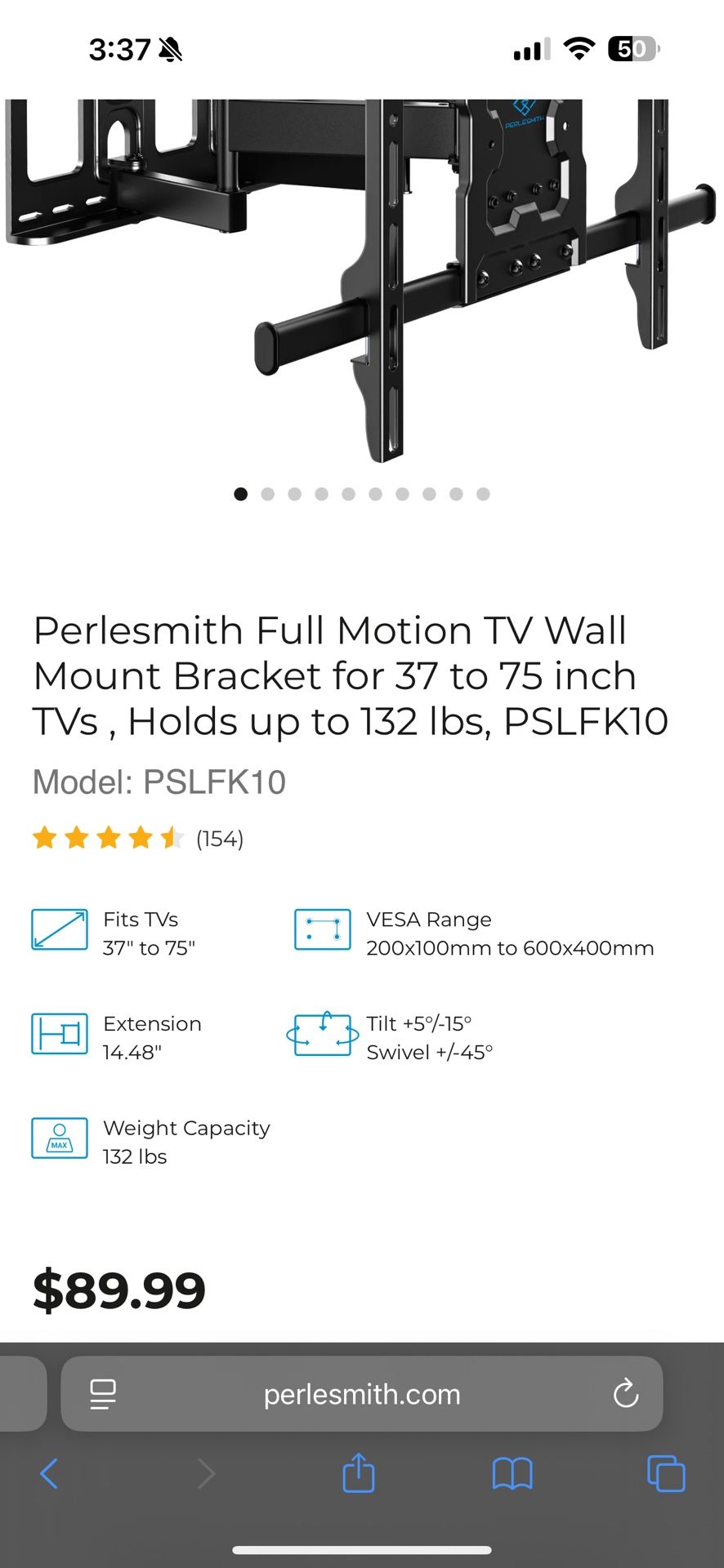 Perlesmith TV Wall Mount