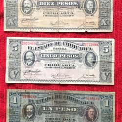 Old Mexican bills $100.00 CASH. TEXT FOR PRICES. 