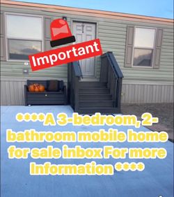 2022 Mobile home For Sale/3 Bedroom 2 Bathroom