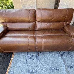 Leather Sofa/Love seat set with removable sectional addition