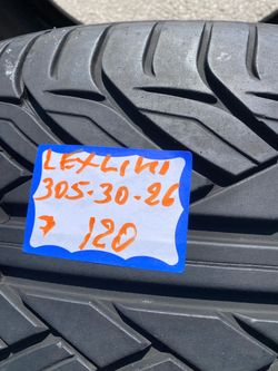 2-tires 305-30-26,1Delinte-1 Lex lini price is $120,no install