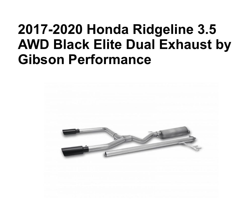 Honda Ridgeline Gibson Exhaust 