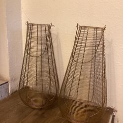 Wire Candle Holder Set