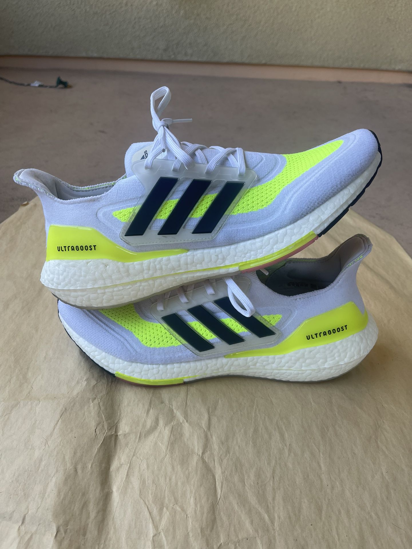 Adidas Ultraboost Solar Green/Black/White- Men’s 11.5
