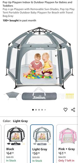 Zooawa Foldable Portable Baby Playpen