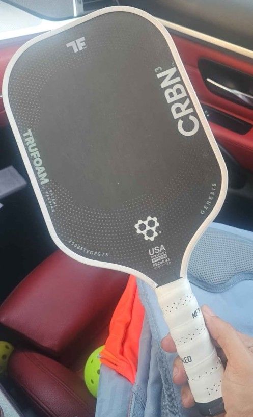CRBN Trufoam pickleball paddle. Have put a more.comfortable grip.