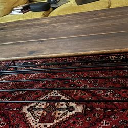 Classic Wood & Metal Coffee Table