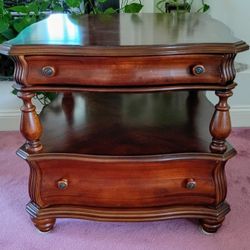 Table - Solid Wood With 2 Drawers