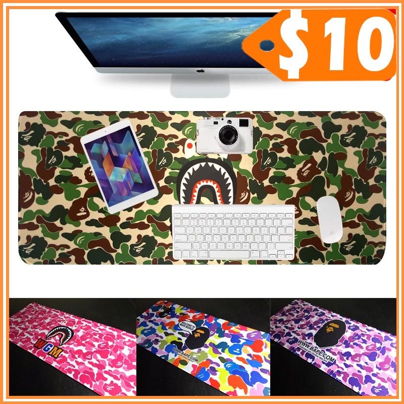 A Bathing ape Bape neon camo razer WGM Large Extended Gaming Mouse