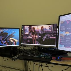 Computer Gaming Screens&Equipments Set All For $160 (only sell in bundle, see description)