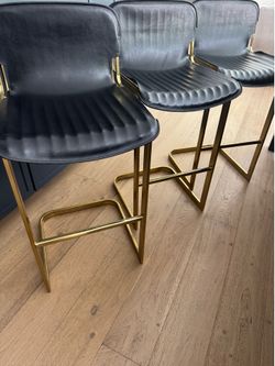 CB2 Black Bar Stools