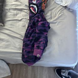 BAPE Shark Color Camo Full Zip Hoodie