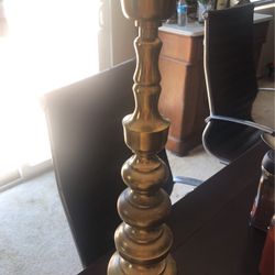 Vintage Solid Brass Candle Holder Huge!