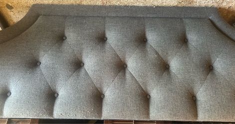 Gray Tufted Queen headboard