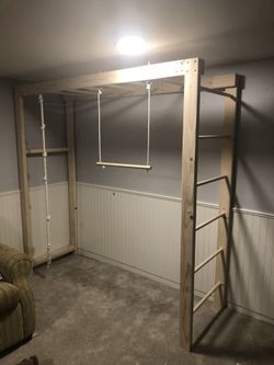 Handmade kids Swedish wall swing indoor home