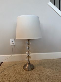 Table Lamp with Crystal Ball Base