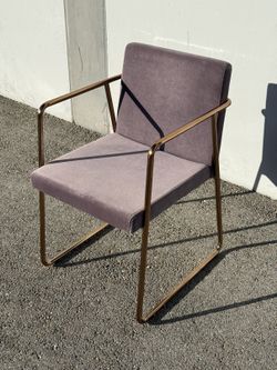 Purple Velvet Armchair with Gold Frame – $40
