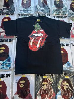 BAPE x Rolling Stones Black Graphic T-Shirt