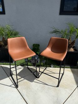 MODERN COFFEE BROWN AND BLACK STOOL SET OF 2 😍🌟❗️