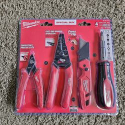 New Milwaukee 4-piece Hand Tool Set