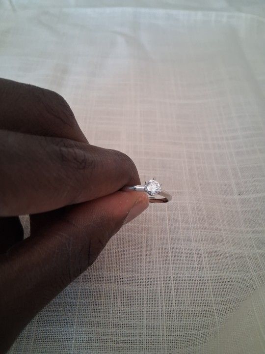 0.5 Carat VVS1 Moissanite Diamond D Color Grade Engagement Ring