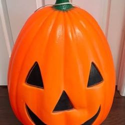 Vintage Huge Blow Mold Pumpkin 29” tall WORKING just $80 