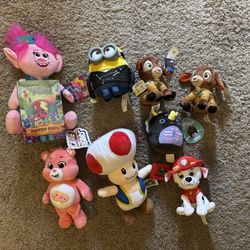 Plush Lot Carebears Bum Bumz With Toad 