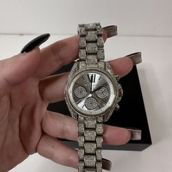 MICHAEL KORS Bradshaw Silver Stainless Steel Watch (MK6454)